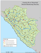 map of Gualala Monitoring reaches